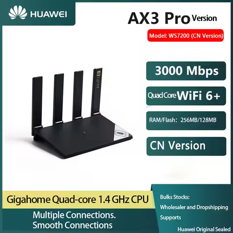 Huawei AX3 PRO Router Wifi 6 + 3000mbps Quad Core Wi-Fi Smart Home Mesh Wireless Router Quad Amplifi