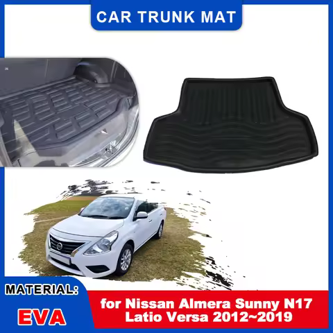 Trunk Liner for Nissan Almera Sunny N17 Latio Versa 2012~2019 Cargo Mat Waterproof Luggage Cover Car