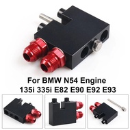 Aluminum Oil Filter Oil Cooler AN10 Fitting Adapter For BMW Oil Cooler N54 135i (E82) 335i (E90,E92,