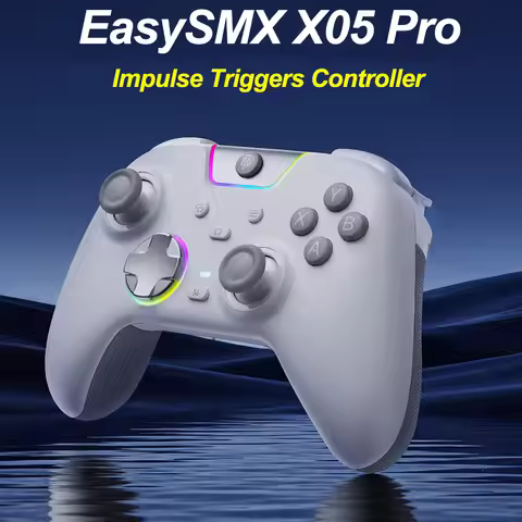 EasySMX X05 Pro Mute Gamepad Gaming Controller Compatible with PC/Switch/Phone/TV/Steam, Impulse Tri