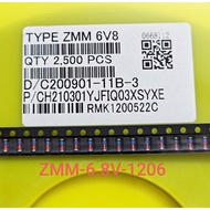 (Combo of 10) Zener Diode ZMM6V8 SMD 1206 LL34 cylindrical glass tube Zener Diode 6.8V 0.5A (Combo)