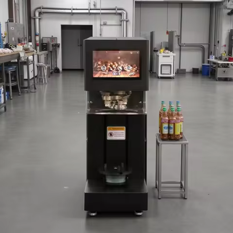 Automatic Beverage Coffee Soda Cans Tin Cup Bottle Sealer Intelligent Non-rotating Soda Water Seamer