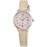 ORIENT Womens RN-WG0421S (iO Womens Leather NATURAL&PLAIN) Round Watch Analog Quartz *Light Charge L