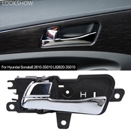 LOOKSHOW 1PC Car Interior Inside Door Handle Driver and Passenger Chrome For Hyundai Sonata 2011-201