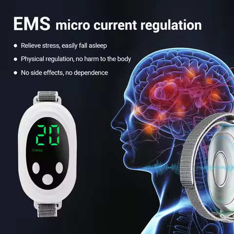 Smart Sleep Aid Instrument Anxiety Relief Neuro Sleep Nerves Insomnia Soothe Device Micro-current Pu