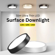 LED Surface Downlight Lampu Siling Hiasan Ruang Tamu Surface Mount Light 12W 18W 24W