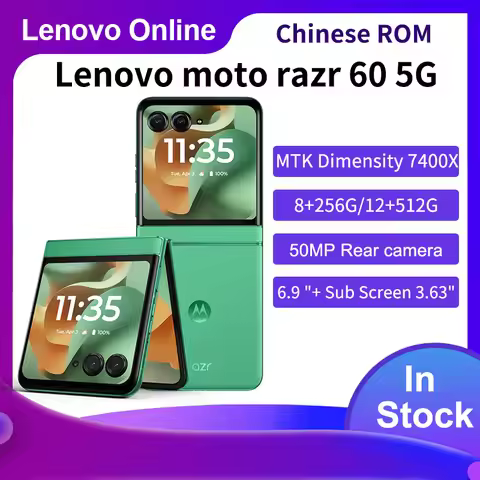 CN China ROM Original Motorola Lenovo moto razr 60 Type-C Foldable phone Mediatek Dimensity 7400X 60