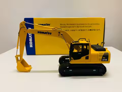 Komatsu PC210 Excavator Metal Tracks 1/50 Scale DieCast Model New Original Box