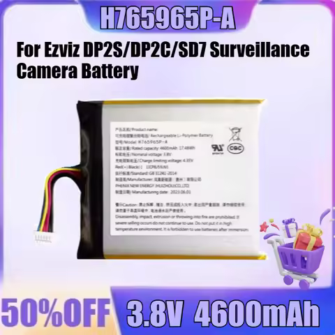 New High Quality H765965P-A Battery 3.8V 4600mAh for Ezviz DP2S/DP2C/SD7 Surveillance Camera Battery