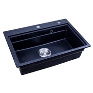 Black Granite Kitchen Sink Quartz Dual Mount Kitchen Sink