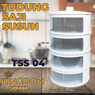 TUDUNG SAJI KINGDOM TUDUNG SAJI SUSUN RANTANG PLASTIK FOOD COVER RANTANG 3 SUSUN 4 SUSUN 5 SUSUN PRO