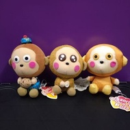 Monkichi eikoh 淘氣猴 馬騮 景品公仔 三隻