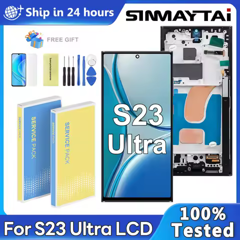 TFT For Samsung Galaxy S23 Ultra S918B S918B/DS Lcd Display Digital Touch Screen Assembly For S23Ult