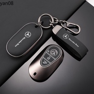 TPU soft + leather Car Remote Key Case Cover Protector Shell for Mercedes Benz C S Class W206 C260 C
