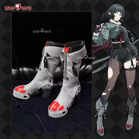 UWOWO Jane Doe Cosplay Shoes Game Zenless Zone Zero Cosplay/ZZZ Cosplay Jane Doe Shoes Boots Hallowe