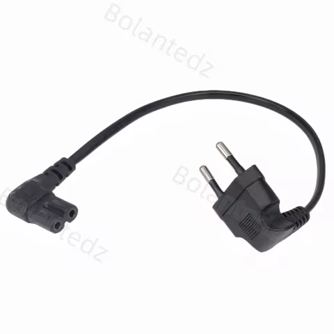 C7 90 Degree Angle AC Power Cord for Samsung Philips Sony LED TV EU Schuko CEE7/16 to IEC C7 Power L