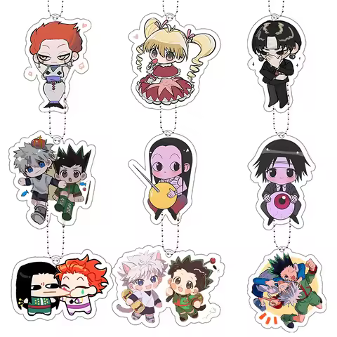 Hisoka Killua Zoldyck Hunter× Pendant Bag Decor Anime Cartoon Cosplay Props Kawaii Q Version Acrylic