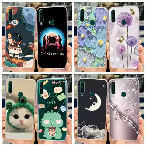 For Huawei Y6p 2020 Case MED-LX9 Stylish Painted Cover 6.3'' Soft Silicone Phone Case For Huawei Y6p