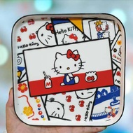 จานน่ารัก จานอาหาร จานเบเกอรี่ วัสดุเซรามิก Hello Kitty รุ่นใหม่ ขนาด 15.5×15.5 cm