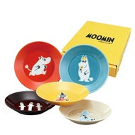 日本山加 yamaka - moomin 嚕嚕米彩繪陶瓷淺盤禮盒-MM1300-57-5入組