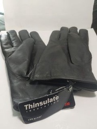 3M真皮手套 （男裝細碼）Mens Soft Black Leather 3M Thinsulate 100g Winter Gloves (S Size)