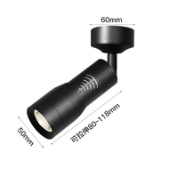 【A VOGUE】  Adjustable 5° 6° 8° 10° Narrow Beam Angle Black White LED Focus Ceiling Spotlights 3W 7W 