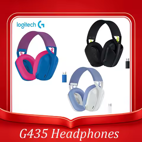 Original Logitech G435 LIGHTSPEED Wireless Bluetooth Gaming Headset Built-in Microphone Over-ear Hea
