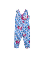 KLOSET Printed Jumpsuit (KID22-KP001) ชุดจั๊มสูทเด็กแขนกุด ผ้าพิมพ์ลาย