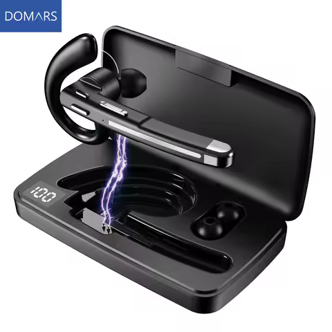 Domars New Wireless Headset Business Ear-mounted Bluetooth V5.1 Hands-free Call Noise Reduction Head