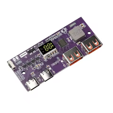 QC4+PD3.0 LED Type-C USB 22.5W Mobile Power Bank Fast Charging Circuit Board 3.7V Ternary Lithium Ba