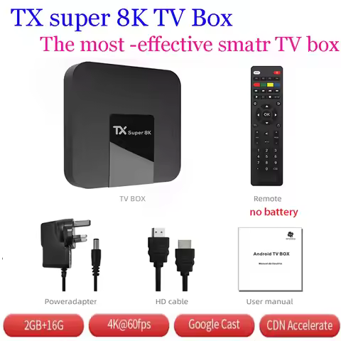 [Genuine] Super value New Android Smart TV Box TX Super 8K TV box Global Market Media Player Shows 2