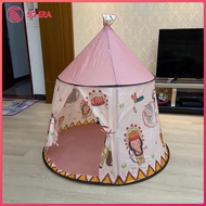 [Wishshopeezzxh] Play Tent for Kids Toy, Foldable Teepee Play House Child Castle Play Tent for Parks Barbecues Kids Picnics,