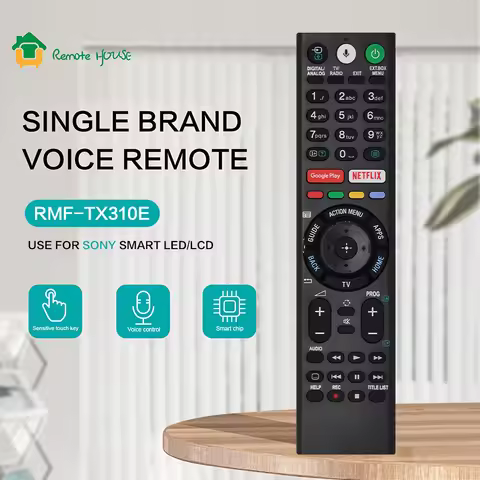 RMF-TX310E Voice Remote Control Compatible with Sony 4K Ultra HD Smart LED TV XBR-43X800E KDL-50W850