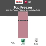 LG 493L Smart Inverter TMF Refrigerator GN-B452PPFK | 5 Star Energy Efficient Linear Cooling Clay Pi