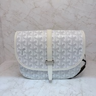 GOYARD白色老花郵差包