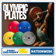 Olympic Plates Color Bumper Plates Rubber Weights 5kg/10kg/15kg/20kg/25kg for Gym and Home work-out