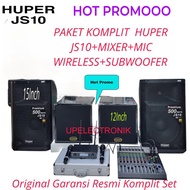 PROMO PAKET SOUND SYSTEM SPEAKER AKTIF 15" HUPER JS10+SUBWOOFER 12" DUSENBERG - Store Herith 01