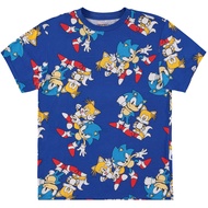 SEGA Sonic The Hedgehog Men's Shirt - The Fastest Thing Alive - The Blur Blur - Official Allover Pri