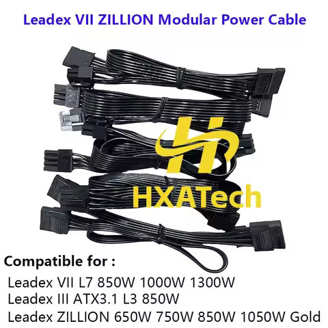 HXATech-SATA IDE PCIE CPU Modular Power Cable for Leadex VII L3 L7 850W 1000w ZILLION ATX3.1 SF-850F