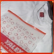 YALEX Tshirts Makapal Round Neck White Unisex XS-5XL FREE ZIP LOCK