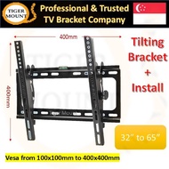 [C45 Tilting TV Mount + Installation] / Tilt Up Down TV Wall Mount For 32 inch to 65 inch