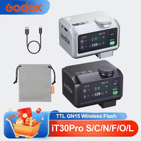 Godox iT30Pro TTL on Camera Flash Light 2.4GHz Wireless 2.8" Touchscreen Flash Light for Canon Nikon