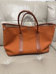 Hermes 橙色帆布garden party 30