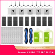 Ecovacs X8 PRO / X8 PRO PLUS AI Robot Vacuum Cleaner Accessories: Cleaning Cloths, Dust Bags, Roller