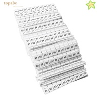 GORROS 100Pcs Terminal Block Marking Label, ZB10 Series Nylon Material Terminal Block Tag, for UK10N