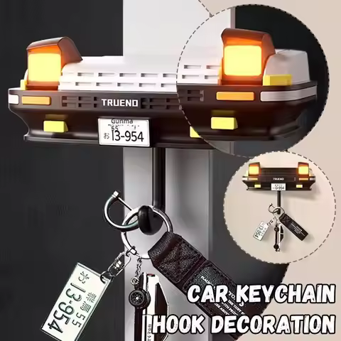 AE86 Car Headlight Key Holder Decor Creative Senior Key Hanger Wall-mounted Home Key Hooks Room Wall