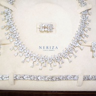 Neriza Jewelry/ชุดเครื่องประดับเพชรสังเคราะห์สร้อยคอ ต่างหู ประกายเทียบเท่าเพชรแท้ NSW016