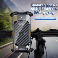 Universal Bike Phone Holder Bicycle / Motorcycle Anti-Shake Clip for Smartphone Mobile Phone Stand o