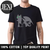 2025 New Trendy How To Train Your Dragon Inspired Shirt Toothless & Hiccup Unisex Quality Cotton T-S