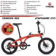 SEPEDA LIPAT 20 INCH EXOTIC EXPLORE 200 FRAME ALLOY HIDROLIK 9 SPEED by PACIFIC PASIFIC BANYAK BONUS